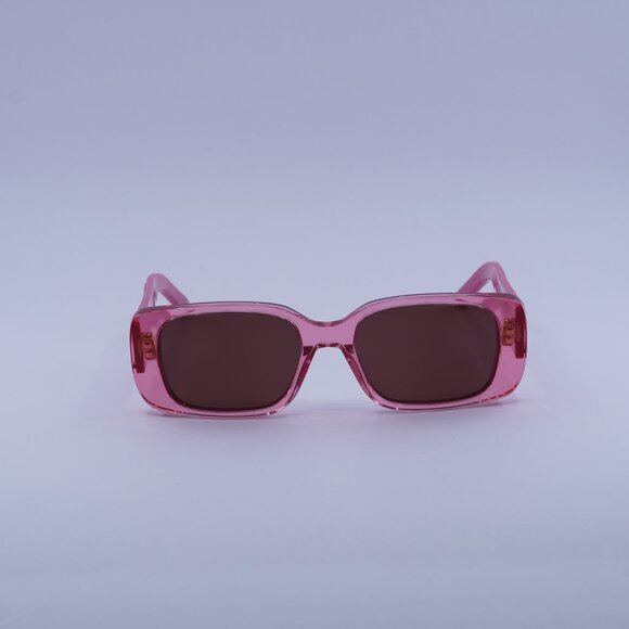 Dior WILDIOR S2U 73D0 Sunglasses Fuchsia Rectangle Frame, Bordeaux Lenses - Picture 5 of 14